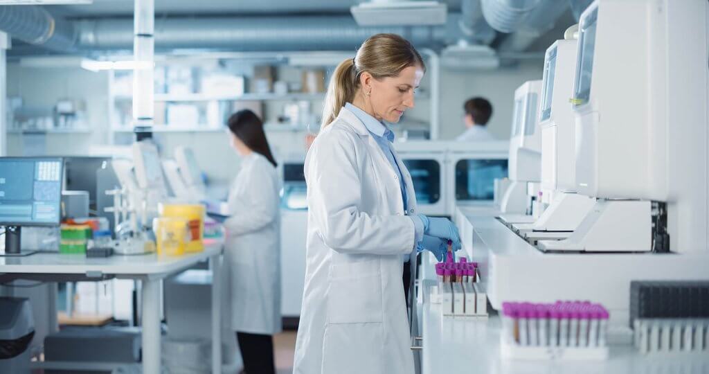 An employee of a small to Mid-Size Pharmaceutical Companies doing research for therapeutic antibody development
